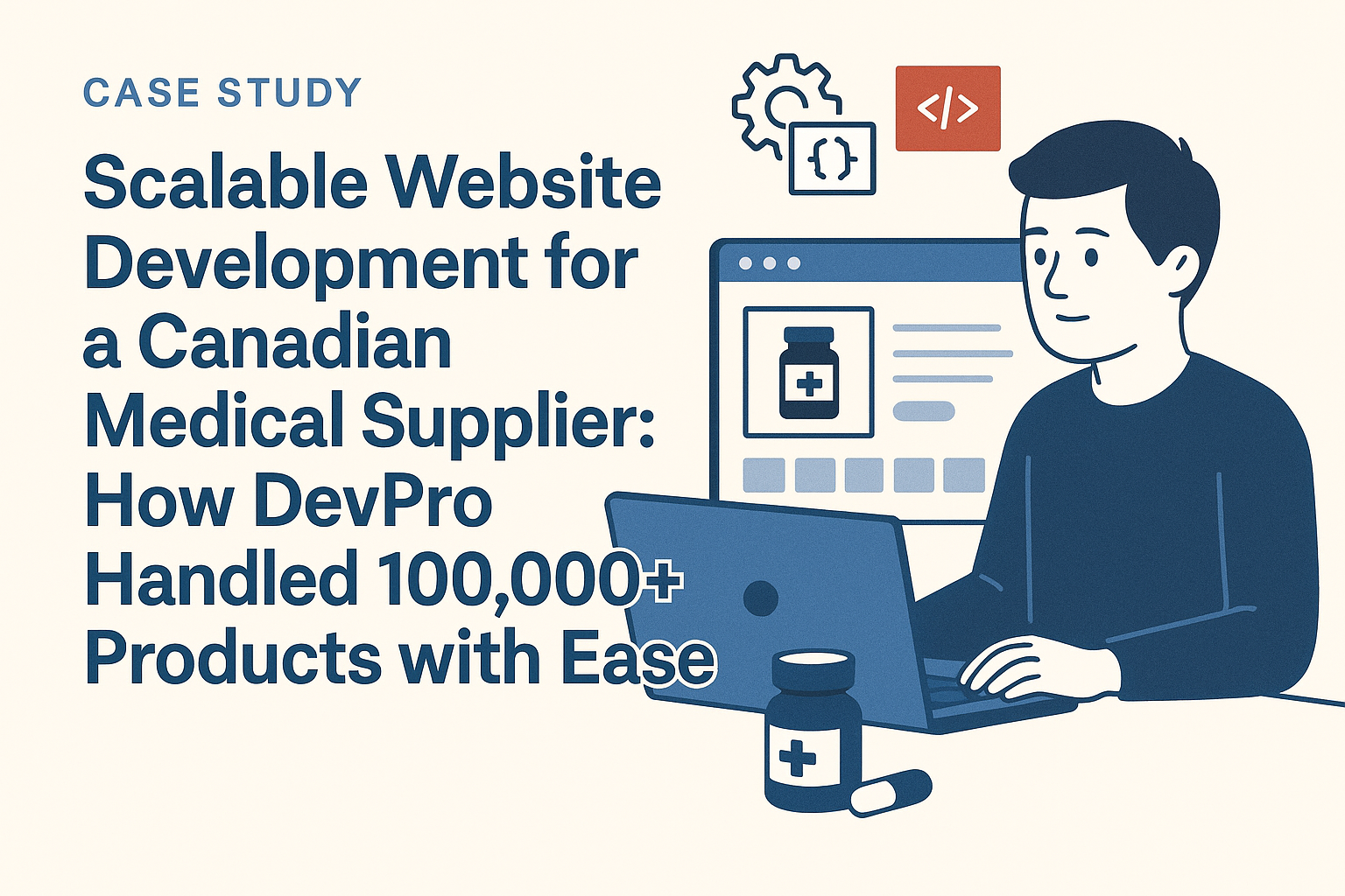 Scalable Website Development for a Canadian Medical Supplier: How DevPro Handled 100,000+ Products with Ease